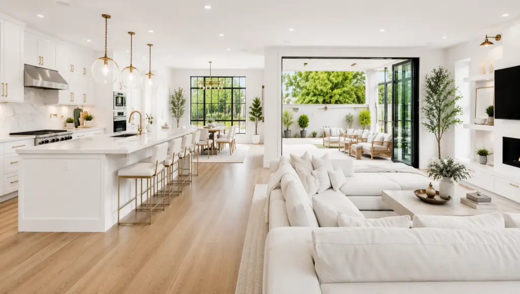 Bright staged living space reference photo used for Majestic Cleaning marketing